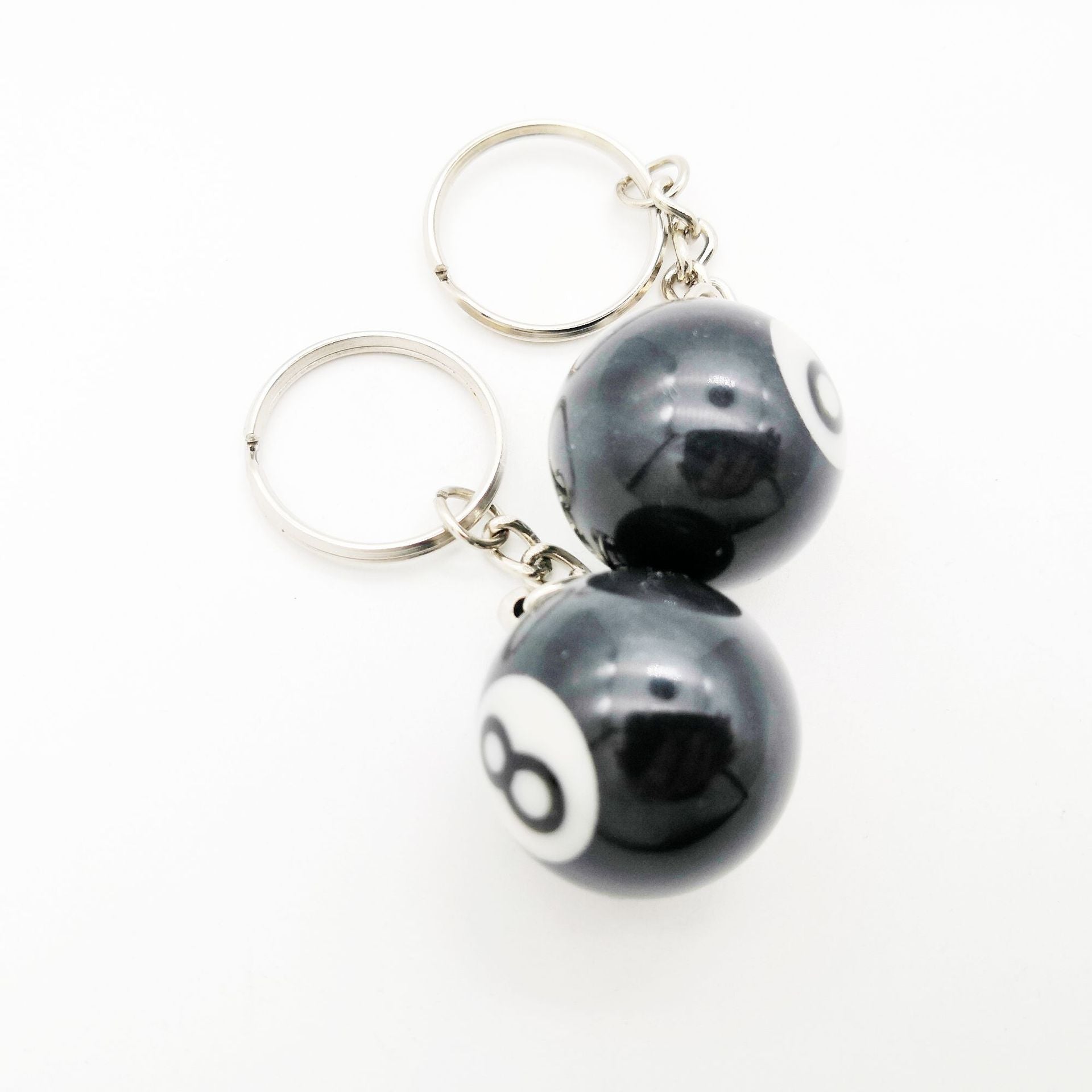 Wholesale Alloy Ghost Hand Keychain Black 8 Billiards